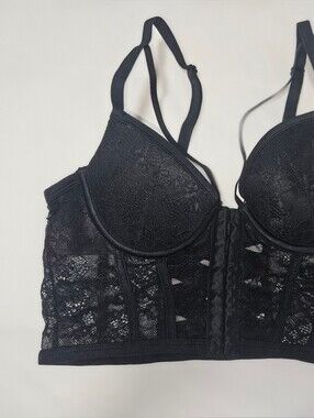 La SENZA Black Lace Longline Bra